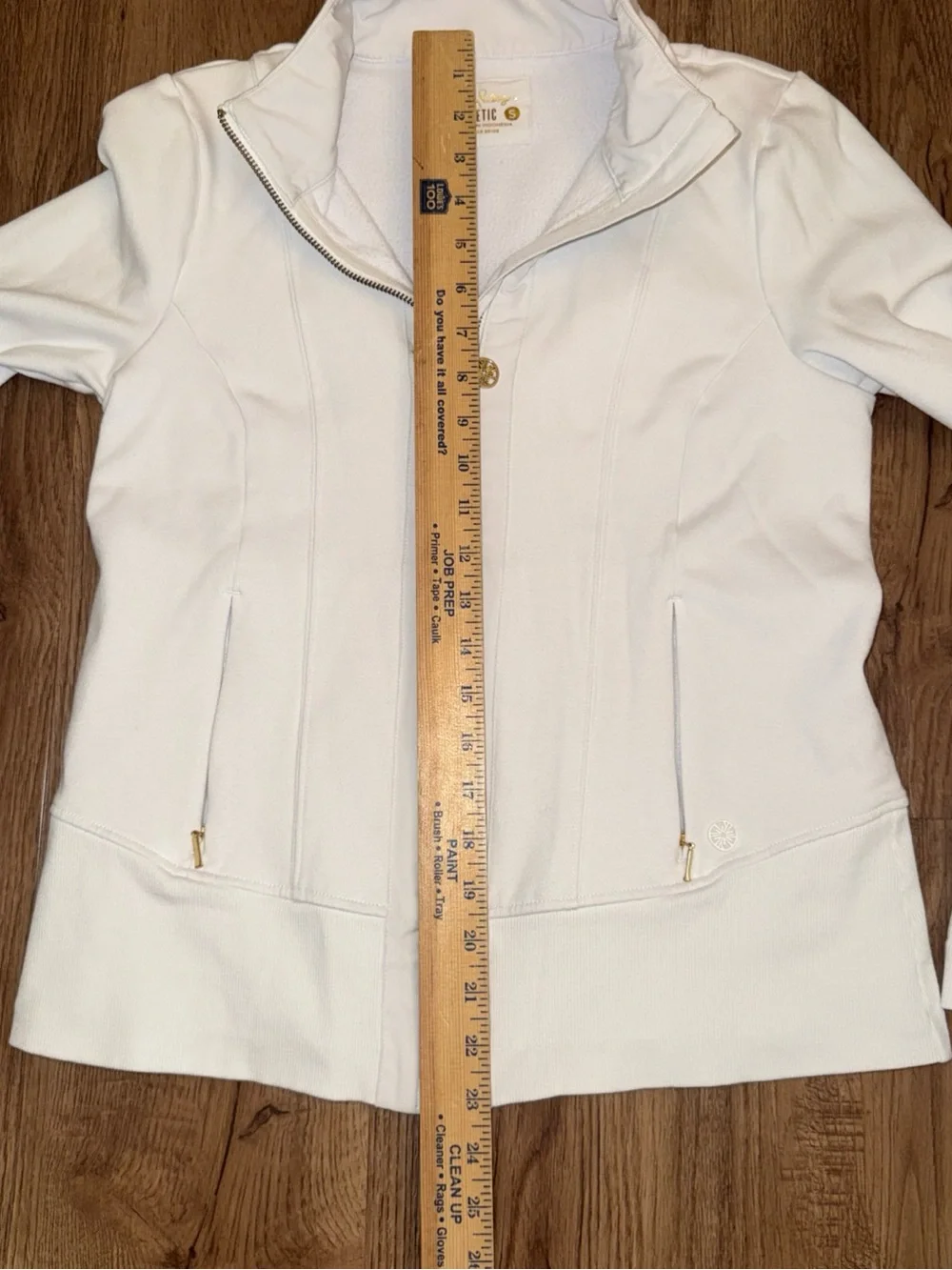 lilly pulitzer jacket womens small white luxletic al fresco full zip lightweight